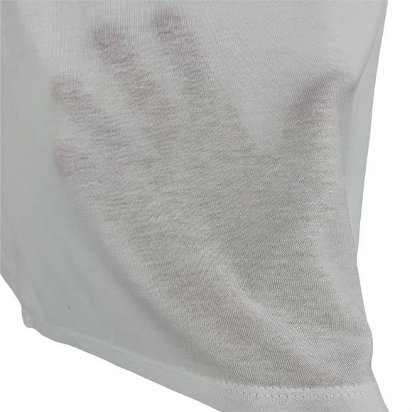 Womans Topshop T-Shirt Top Short Cutout Bell Sleeves White Sz 10 US M 0204 - Picture 6 of 7